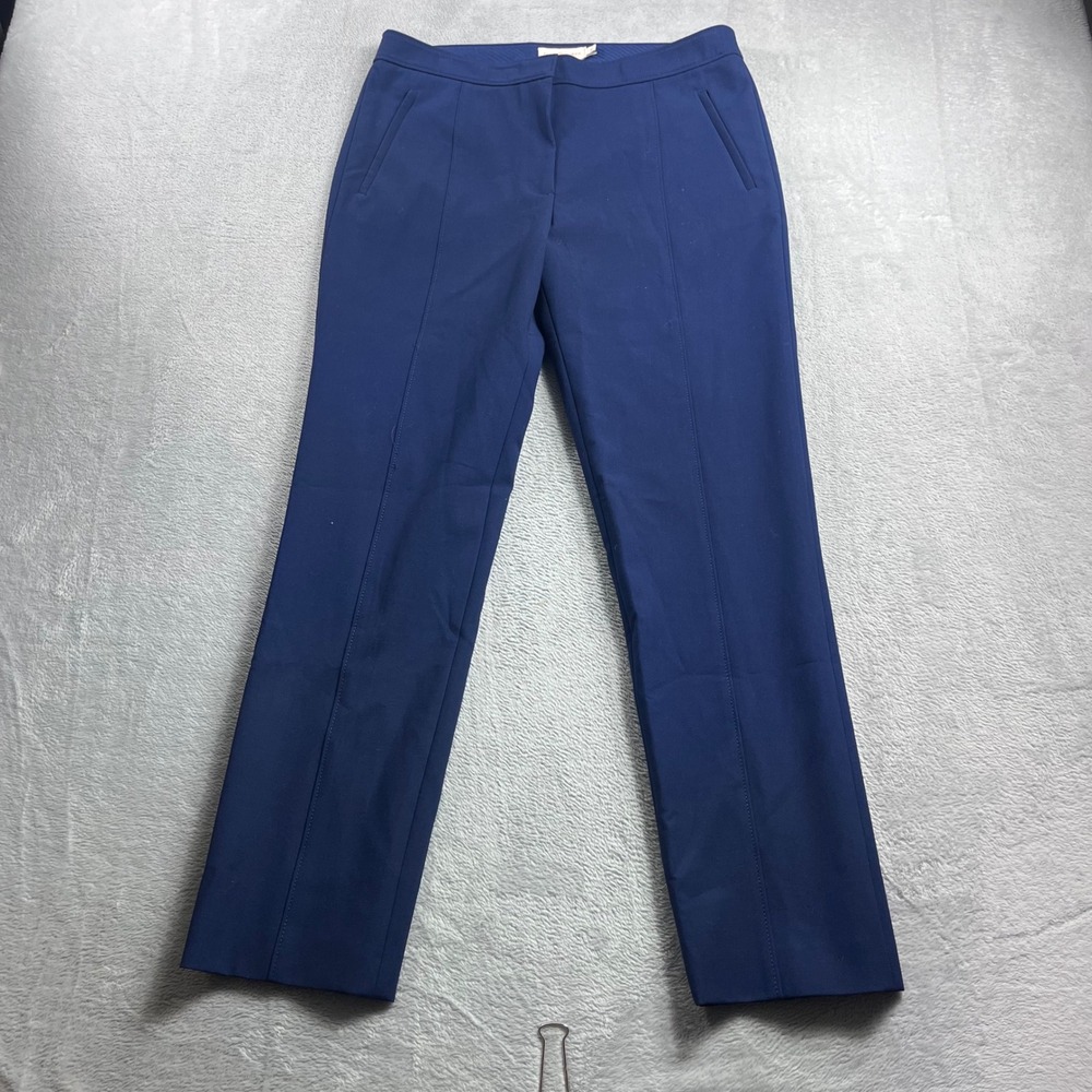 Tory Burch Womens Royal Blue Slim‎ Leg Tailored Dress Pants Trousers Size 8